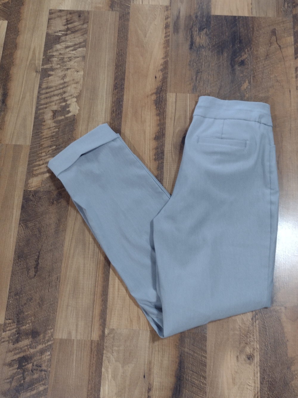 Women's Slim Dress Pants With Cuffs - Light Gray Sz 4